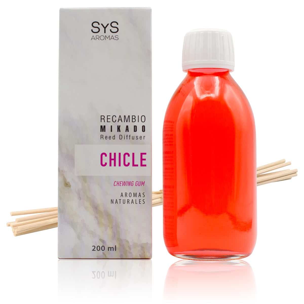 Recarga Mikado Pastilha Elástica Mármore SYS Aromas 200 ml | Com Varetas | Aroma Doce e Frutado | Alegre