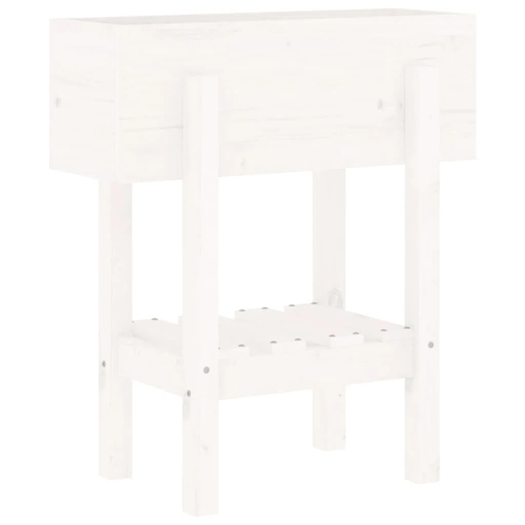 Jardinera Madera Maciza De Pino Blanco 62x30x69 Cm - Image 5
