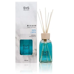 Ambientador Mikado Roupa Limpa Mármore SYS Aromas 220 ml | Aroma Fresco e Limpo | Relaxante