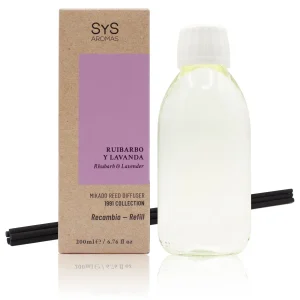 Recarga Mikado Ruibarbo e Lavanda SYS Aromas 200 ml | Com Varetas | Coleção 1991 | Aroma Floral e Cítrico