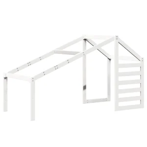 Techo De Cama Infantil Madera Maciza Pino Blanco 188x97x113 Cm