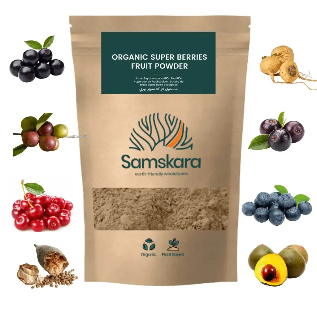 Superfrutos Rojos En Pó Bio - 150g | Fruta Desidratada Biológica, Snack Vegano Natural Sem Açúcares Adicionados - Image 2