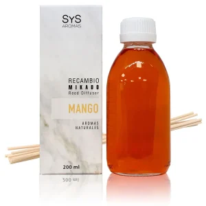 Recarga Mikado Manga Mármore SYS Aromas 200 ml | Com Varetas | Aroma Tropical e Frutado | Energizante
