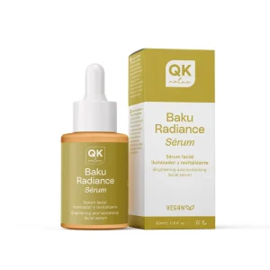 QKnatur - Sérum Facial Baku Radiance - Con Bakuchiol, Q10 Y Rosa Mosqueta - Mejora Elasticidad. Sin Perfume - 30 Ml.