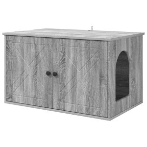 Casa Para Gatos Gris Sonoma 85 X 55 X 50 Cm