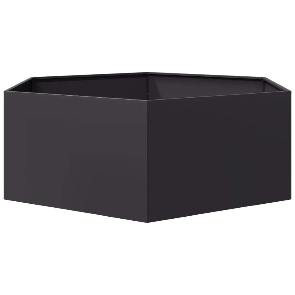 Jardinera Hexagonal Acero Negra 138x120x45 Cm - Image 6