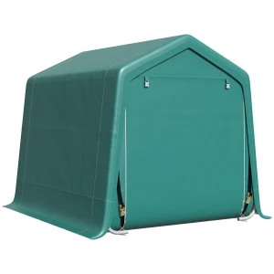 Outsunny Carpa De Jardín Exterior 2,4x2x2 M Con 2 Puertas Con Cremallera Verde