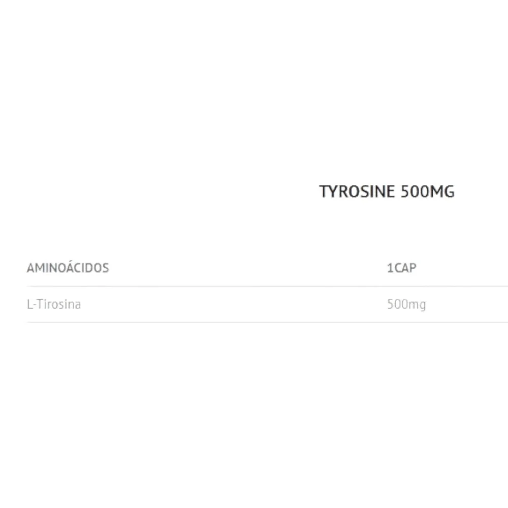 Tyrosine 500 Mg 60 Caps - Image 3