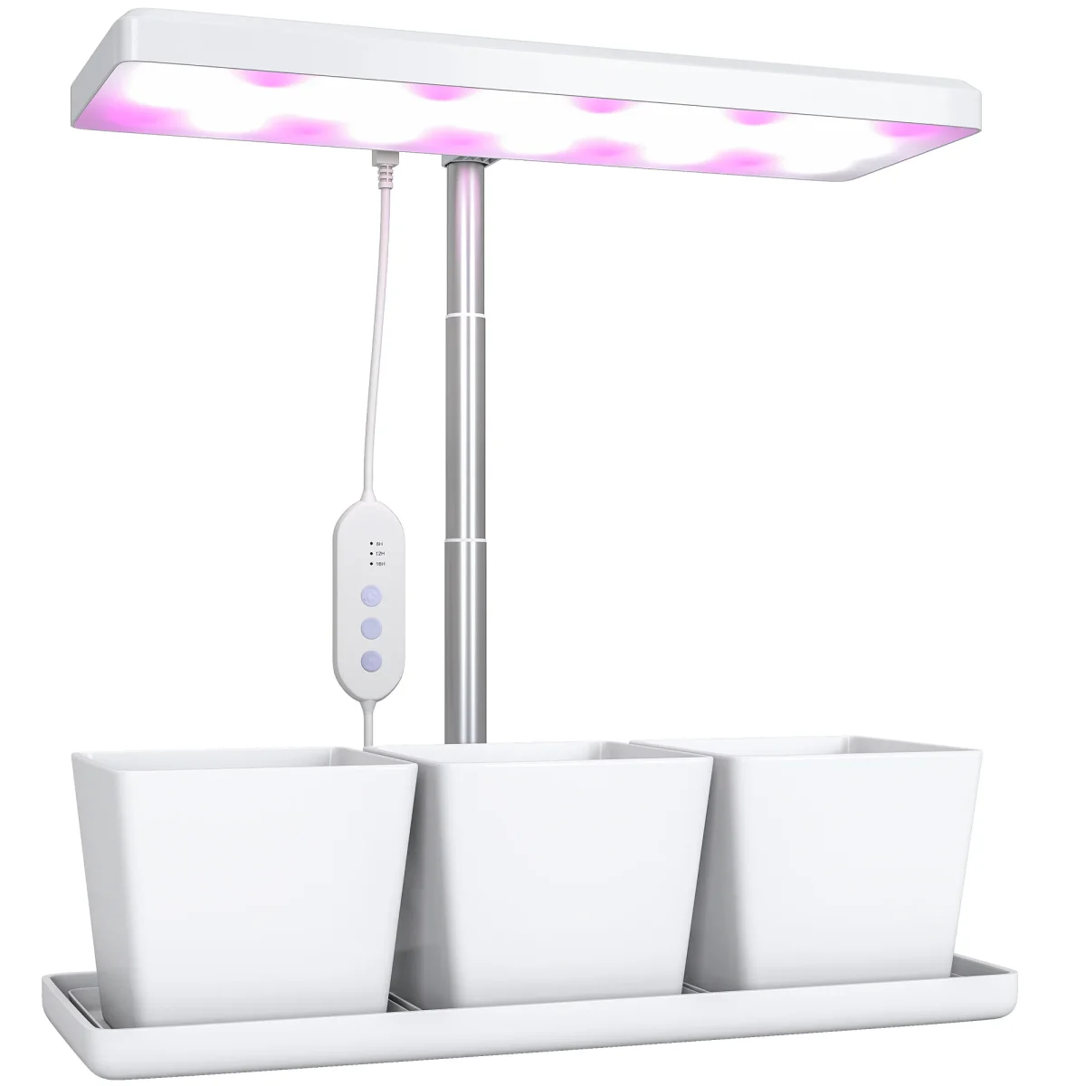 Outsunny Lámpara De Planta 30 Led Con Temporizador Automático Y 5 De Brillo