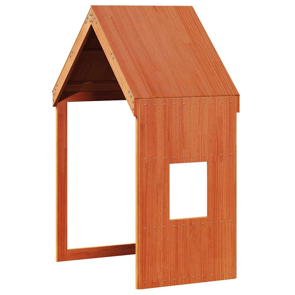 Techo De Cama Infantil Madera Maciza Pino Marrón 60x89x134,5 Cm