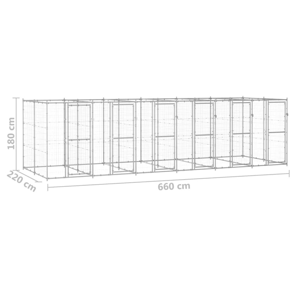 Perrera De Exterior De Acero Galvanizado 14,52 M² - Image 7
