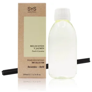 Recarga Mikado Pêssego e Jasmim SYS Aromas 200 ml | Com Varetas | Coleção 1991 | Aroma Doce e Frutado